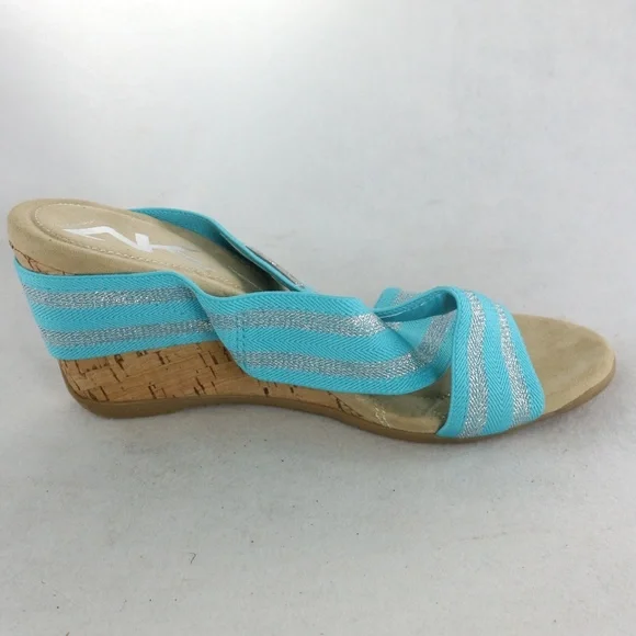 Anne Klein Sport Lorri Wedge Slip On Sandals Sz 9.5 US Women - Picture 4 of 7